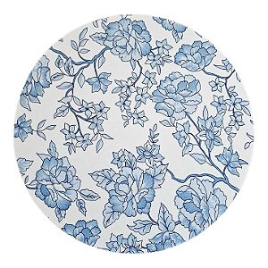 Capa Floral Azul e Branco