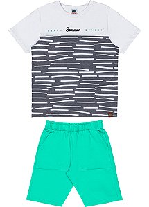 Conjunto Infantil Menino Camiseta e Bermuda Summer Marlan - 4 AO 16