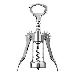 Saca Rolha Abridor De Garrafas Vinho Aco Inox Tipo Borboleta Inox