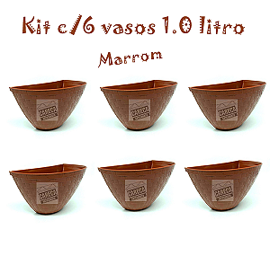 Vaso plastico meia lua 1.0 litro kit 6 vasos