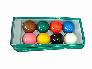 Kit Jogo De Bola Sinuca Para Bilhar / Snooker 54mm Numeradas