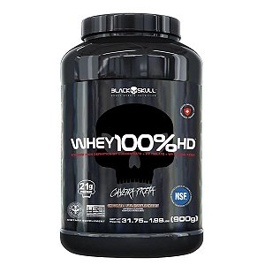 WHEY 100% HD BLACK SKULL - 900G (WPC, WPI E WPH)
