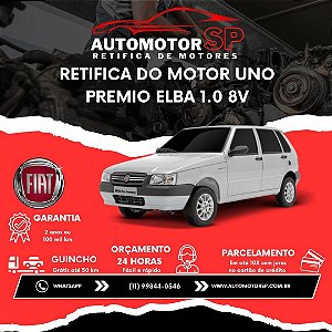 Retifica do Motor Uno Premio Elba 1.0 8v