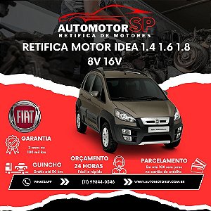 Retifica Motor Idea 1.4 1.6 1.8 8V 16V