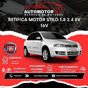 Retifica Motor Stilo 1.8 2.4 8V 16V