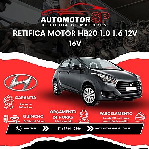 Retifica Motor HB20 1.0 1.6 12V 16V