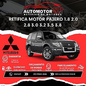 Retifica Motor Pajero 1.8 2.0 2.8 3.0 3.2 3.5 3.8