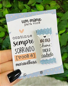 Card com bala personalizada cabeleireira
