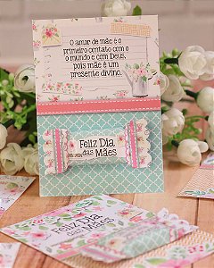 Card com bala personalizada Dia das Mães