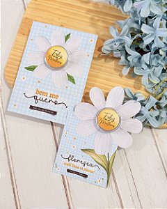 Card com potinho de creme hidratante Margarida Personalizado