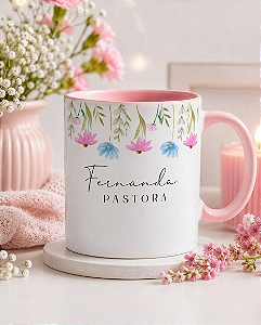 Caneca Pastora Floral