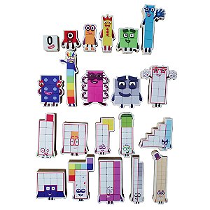 Personagens Numberblocks 0 a 20 em madeira - Brinca Mais