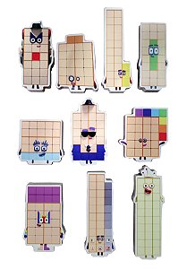 Personagens Numberblocks 21 ao 30 em madeira - Brinca Mais