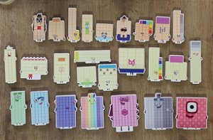 Numberblocks Personagens 21 ao 40 + 50, 60, 70, 80, 90 e 100