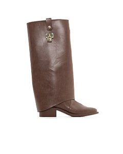 Bota Cadeado Marrom Cano Removível (2 em 1)