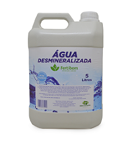 Agua De Baterias E Radiadores Desmineralizada Fertibom - 5Lt