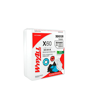 Pano Limpeza Wypall X60 Quarter 50X29X34 - Un