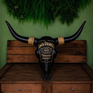 Crânio Decorativo Jack Daniels