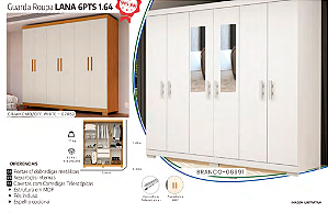 Guarda Roupa LANA 6PTS 1.64