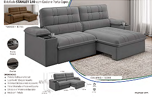 Estofado STANLEY 2.10 com Cooler e Porta Copos