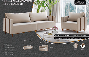Estofado LIVING MONTREAL e Poltrona GLAMOUR
