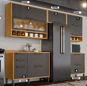 COZINHA MODULADA SYRAH - Modulações S4