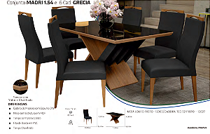 Conjunto MADRI 1.54 e 6 Cad. GRECIA