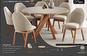 Conjunto MÔNACO 1.37 e 6 Poltronas GRÉCIA