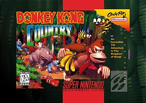 Quadro Capa do Donkey Kong Country - Super Nintendo Americano