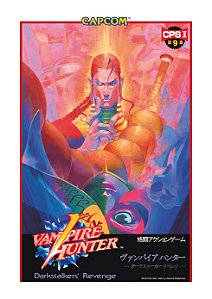 Quadro Vampire Hunter Darkstalker´s Revenge - Pôster Arcade Capcom Japonês