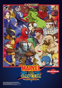 Quadro Marvel vs Capcom - Arcade Pôster Capcom Americano