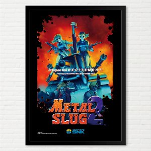 Quadro Metal Slug 2 - Pôster Arcade SNK - Final Frame Quadros