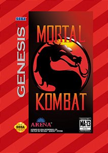 Quadro Capa do Mortal Kombat - Sega Genesis (Mega Drive) Americano