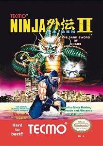 Quadro Capa do Ninja Gaiden II - NES Americano