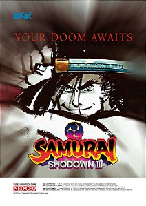 Quadro Samurai Shodown 3 - Pôster Arcade SNK