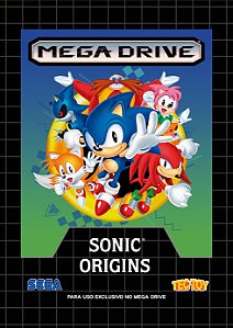 Quadro Capa do Sonic Origins (Preta) - Sega Mega Drive TecToy