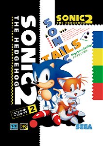 Quadro Capa do Sonic The Hedgehog 2 - Sega Mega Drive Japonês