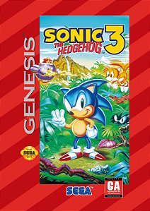 Quadro Capa do Sonic The Hedgehog 3 - Sega Genesis (Mega Drive)
