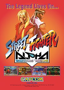 Quadro Street Fighter Alpha - Pôster Arcade Capcom