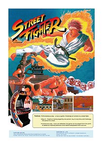 Quadro Street Fighter - Pôster Arcade Capcom