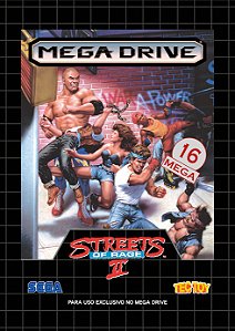 Quadro Capa do Streets of Rage 2 - Sega Mega Drive TecToy