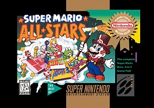 Quadro Capa do Super Mario All-Stars Players Choice - Super Nintendo