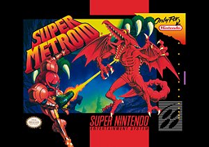 Quadro Capa do Super Metroid - Super Nintendo Americano