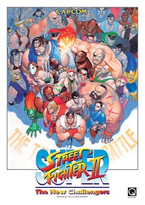 Quadro Super Street Fighter 2 The New Challengers - Arcade Pôster Capcom