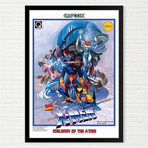 Poster X-Men Children of the Atom - Pôster Arcade Capcom Americano