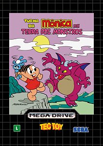 Quadro Capa do Turma da Mônica Terra dos Monstros (capa preta) - Sega Mega Drive TecToy