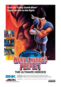 Quadro World Heroes Perfect - Pôster Arcade SNK