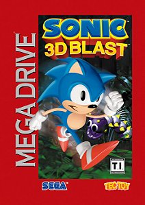 Quadro Capa do Sonic 3D Blast - Sega Mega Drive TecToy
