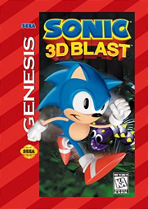 Quadro Capa do Sonic 3D Blast - Sega Genesis (Mega Drive) Americano