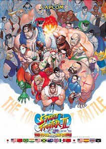 Quadro Super Street Fighter 2 The Tournament Battle - Arcade Pôster Capcom